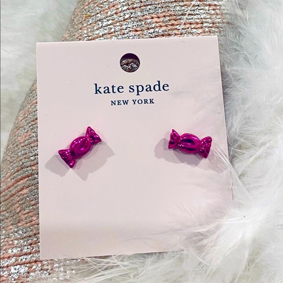 NWT Kate Spade Candy earring studs! Perfect for Valentine’s pink candy